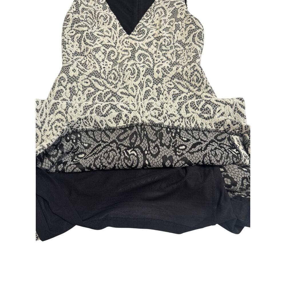 Alice+Olivia Lilia Lace Textured Plunge V Neck Midi Sheath Dress Summer - Picture 7 of 9